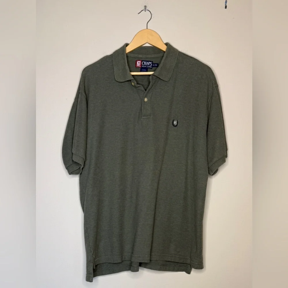 Ralph Lauren Chaps Men's Olive Polo Shirt XL